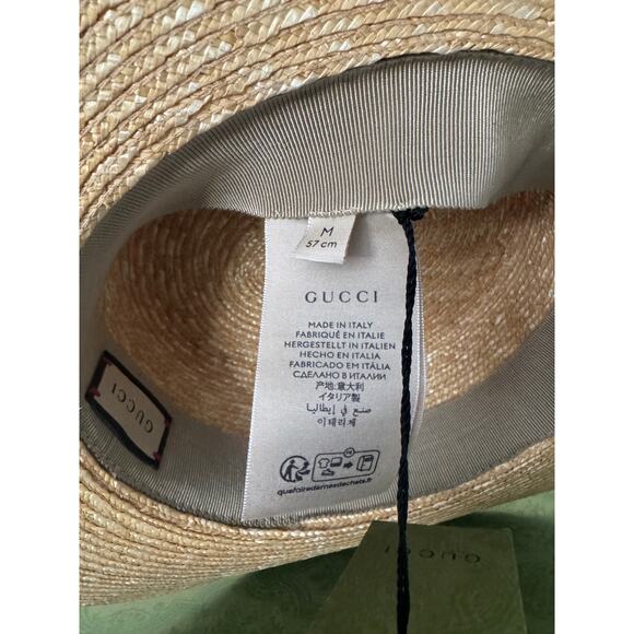 Gucci Raffia Wide-Brimmed Hat BNIB Size medium main image 7